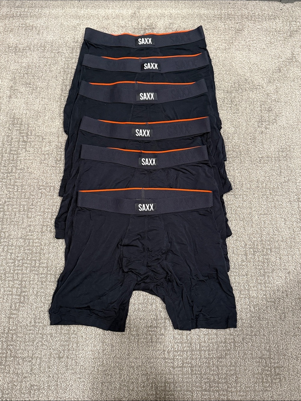 Saxx Vibe Xtra Super Soft Black Boxer Briefs - 6 Pack